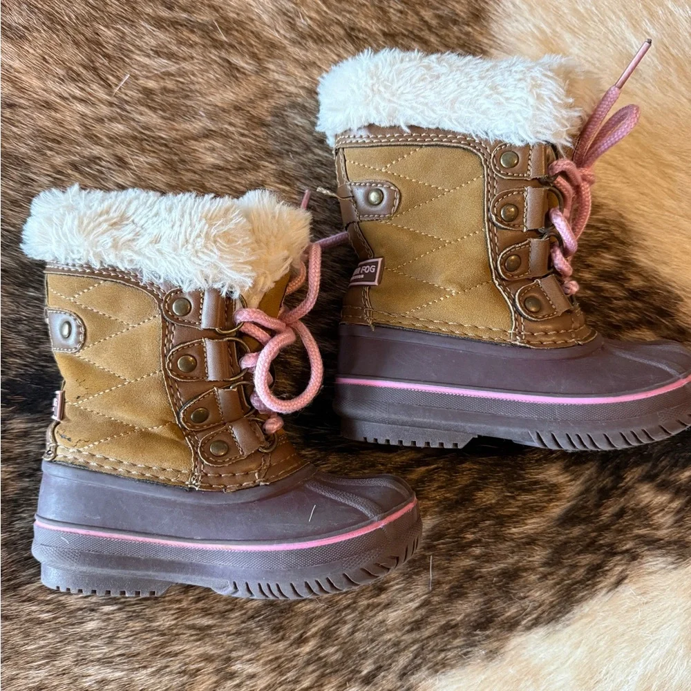 London Fog Toddler 6 Faux Fur Winter Duck Boots